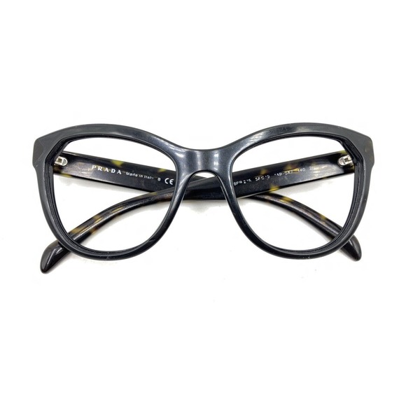 Prada SPR 21S 1AB-0A7 Black Tortoise Brown Sunglasses Frames 56-19 140 Italy - Picture 12 of 12